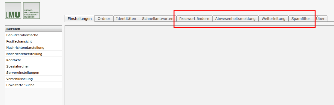 Roundcube Einstellungen Classic Skin