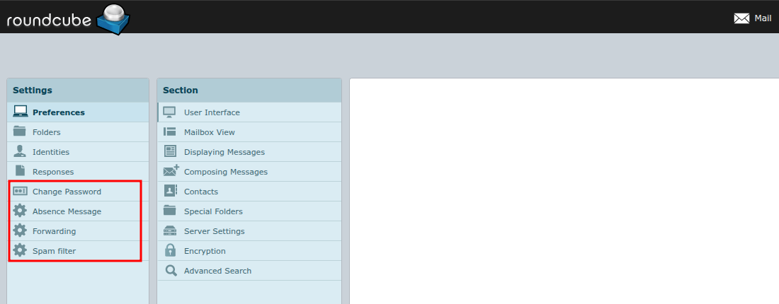 Roundcube Settings Larry Skin